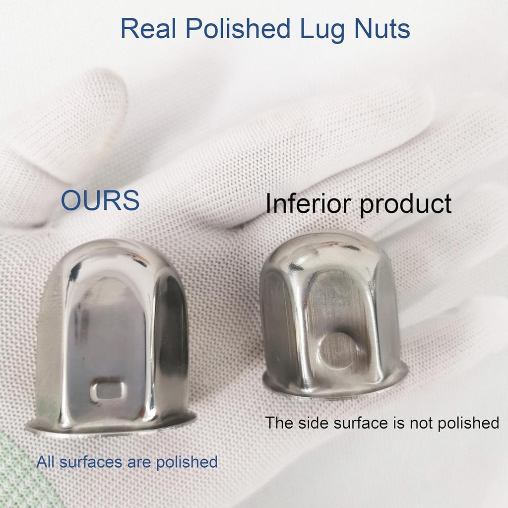 Upgraded 8Pcs Lug Nuts With Adapter(Extender) For Hightall 16“ 8 Lug Wheel Simulator,Compatible With Ford 2007-2025 E350/E450