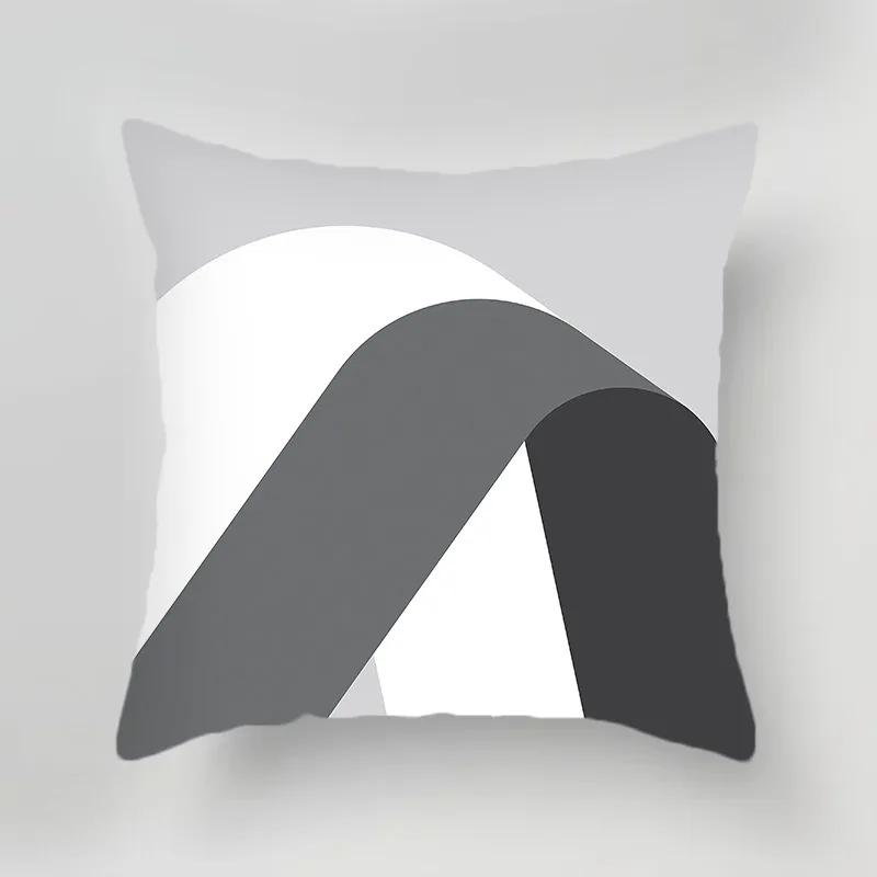 Luxury Home Decoration Cushion Cover Black Gray Dark Black and White Style Pillow Cover Office Sofa Cushion Cover