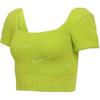As W Nsw Phnx Bcl Ss Crop Top Solid Color Square Neck Short Sleeve Women Tops HV2771-389