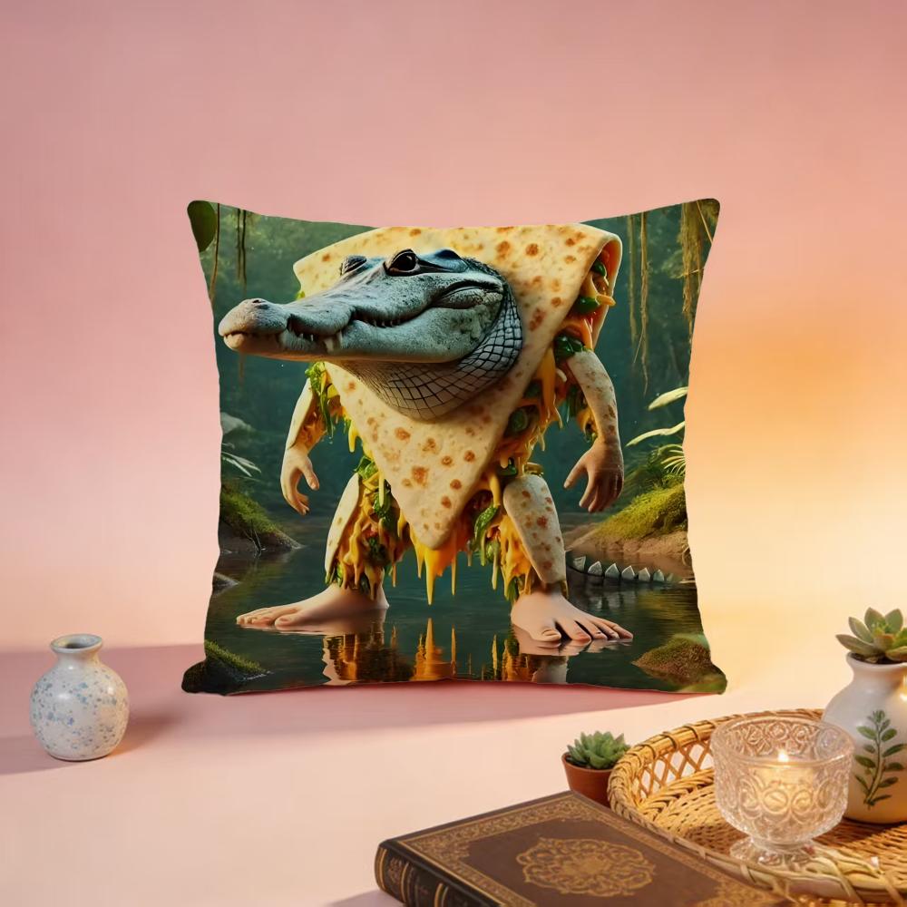 Fashion IItalian Brainroting Cushion Cover Premium SkinFriendly Pillow Case MultiPurpose for Home Office Travel