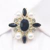 New 1pcs35 * 40MM Pearl Water Diamond Glass French Shirt Cufflink Set DIY Simple Cufflink Wedding Clothing Accessories