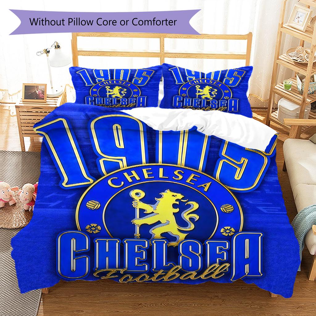 The Blues logo  Pattern Bedding Quilt Set Quilt Cover Pillowcase Home Decoration Birthday Gift (1 * duvet cover + 2 * pillowcase, without core)
