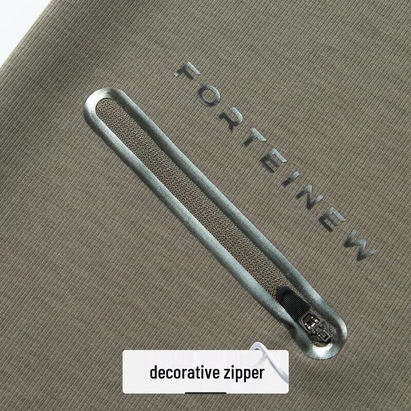 FORTEI Men's Casual Round Neck Sweatshirt with Long-Staple Pique Cotton