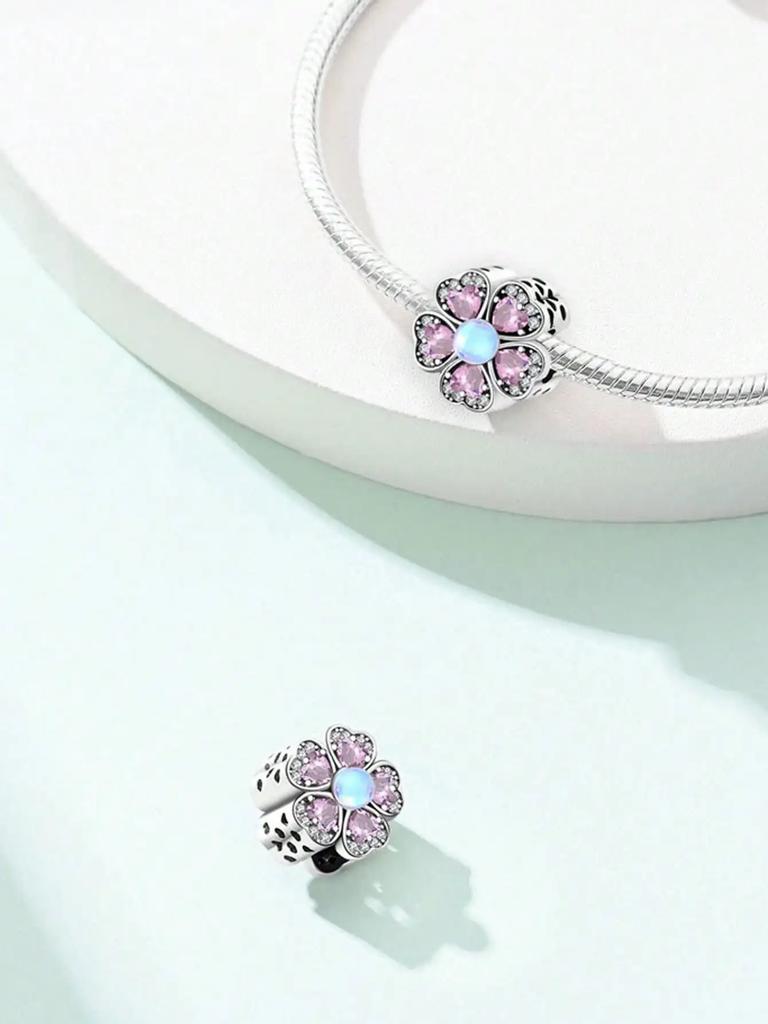 Charm Copper Colors Pink Flower Bow Dragonfly Bead For Original Bracelet Diy Beads Charms Jewellery Making Gift For Women Styfne