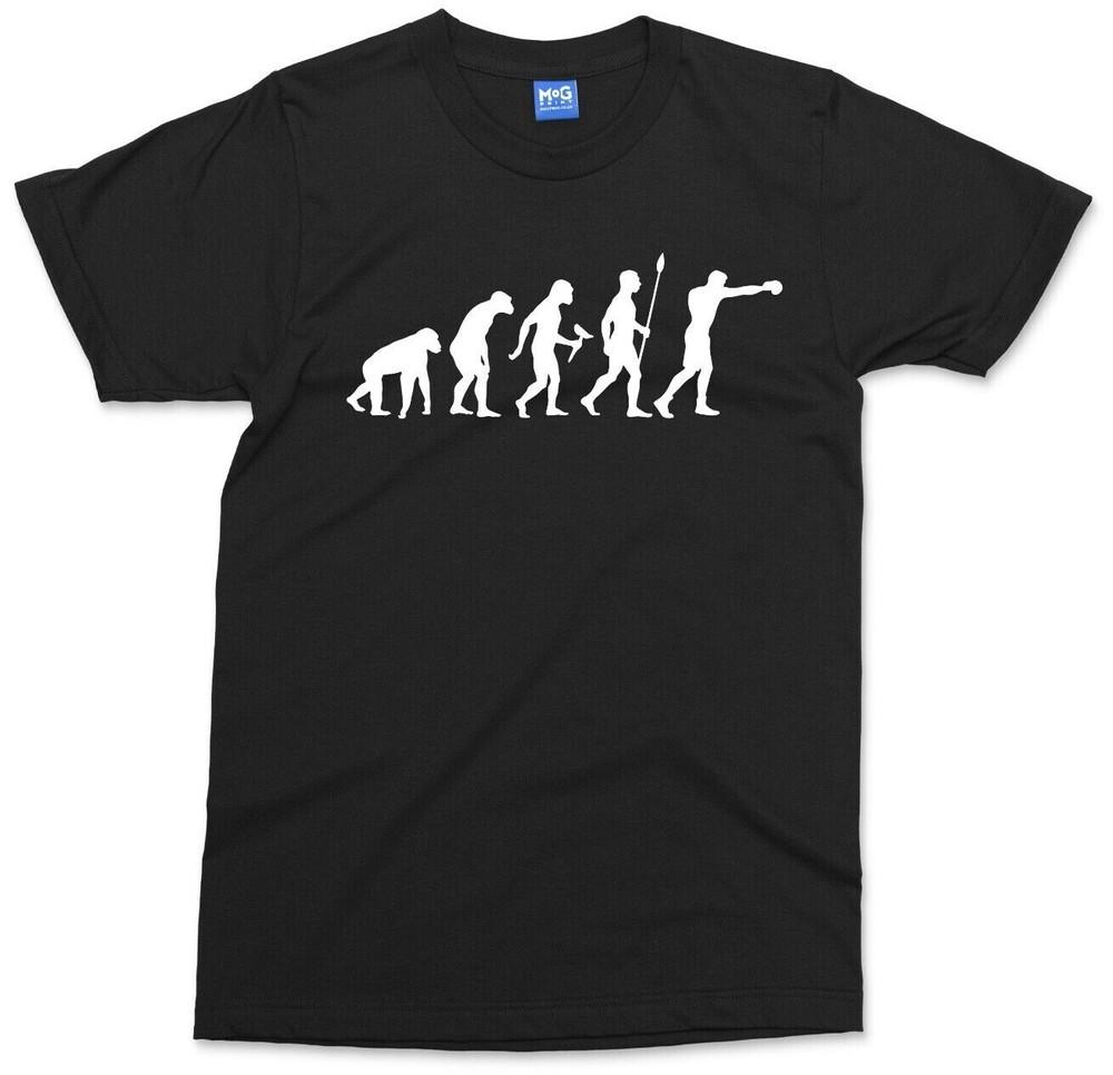 Evolution Of Boxing TShirt Funny Boxer Fan Gym Tee Combat Sports Fighting Gifts