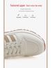 Women's Versatile Leather Sneakers - 2024 Autumn, Thick-Soled, Non-Slip, Lightweight Popular Style, Forrest Gump Shoes 5115