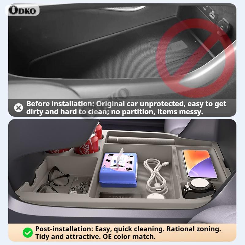 For SiENNA Silicone Storage Box Center Console under Layer Modification Special Car Interior Accessories Organizer