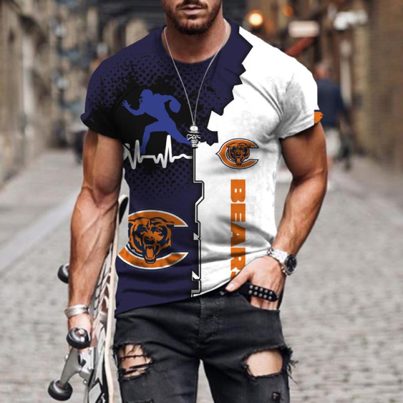 Short Sleeve Round Neck Men's Sports T-shirt Summer Classic Casual Fashion 3d Printed Running Letters Oversized Top