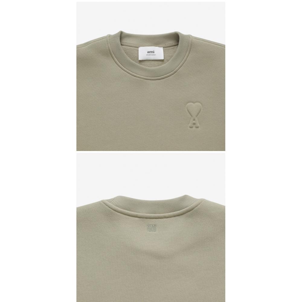Ami Usw025 749 317 Ami De C Ur Embossed Heart Logo publiC Sweatshirt