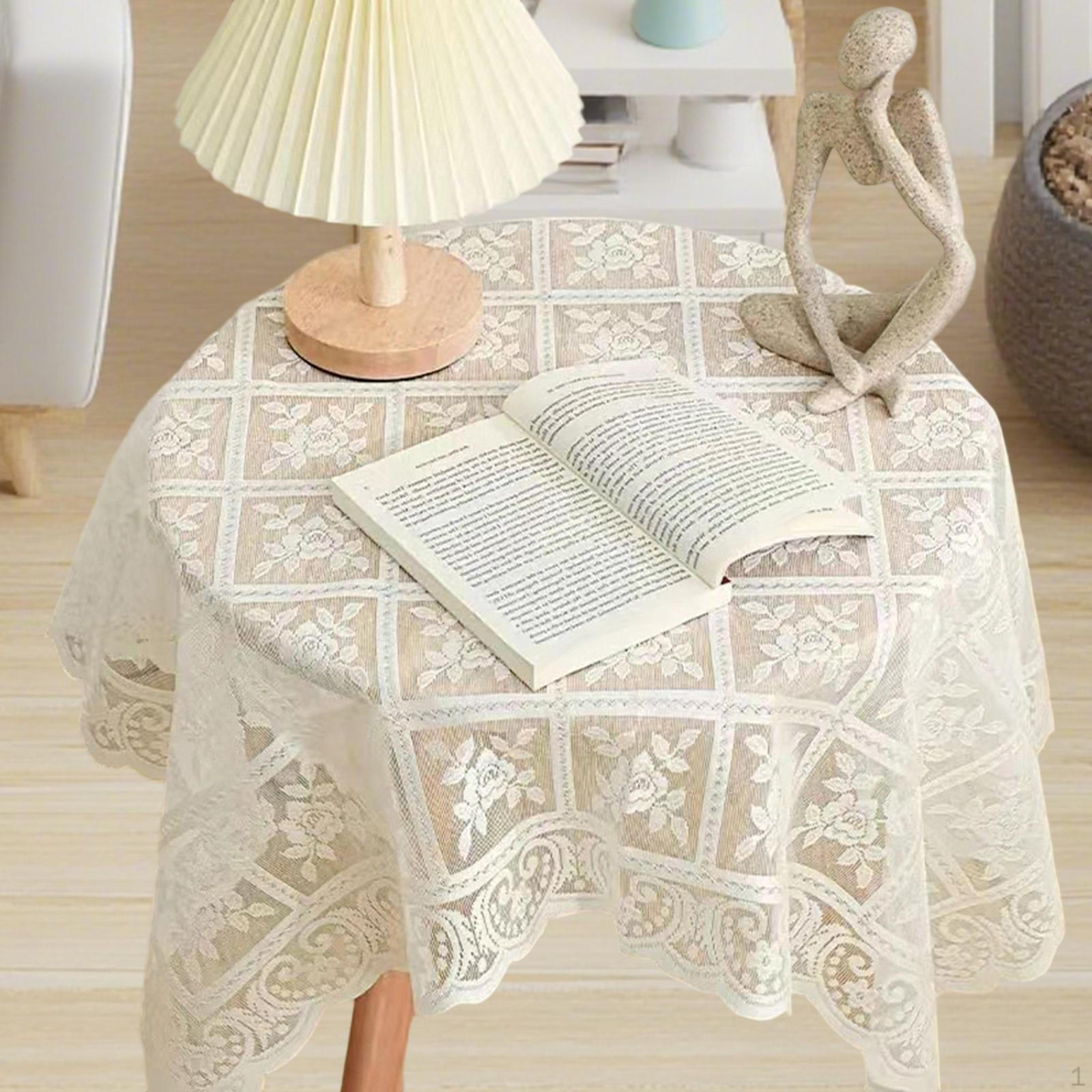 

Скатерть Бежевая Белая Принадлежности Украшение Квадратная Пылезащитная Защита Стола для Банкета на День Рождения 90cmx90cm