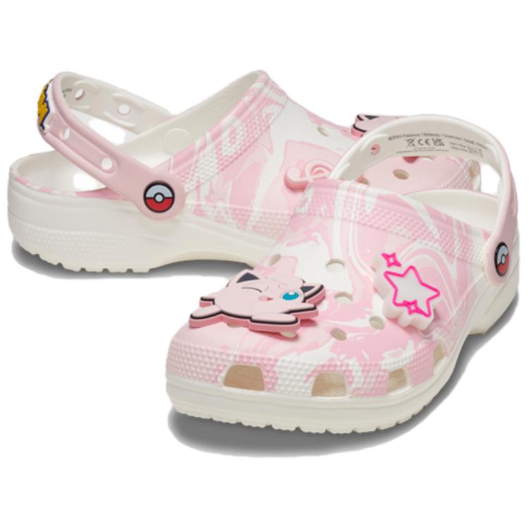 Pokémon x Crocs Sabot Classique Jigglypuff Chaussures Unisexe Rose Blanc 210243-90H