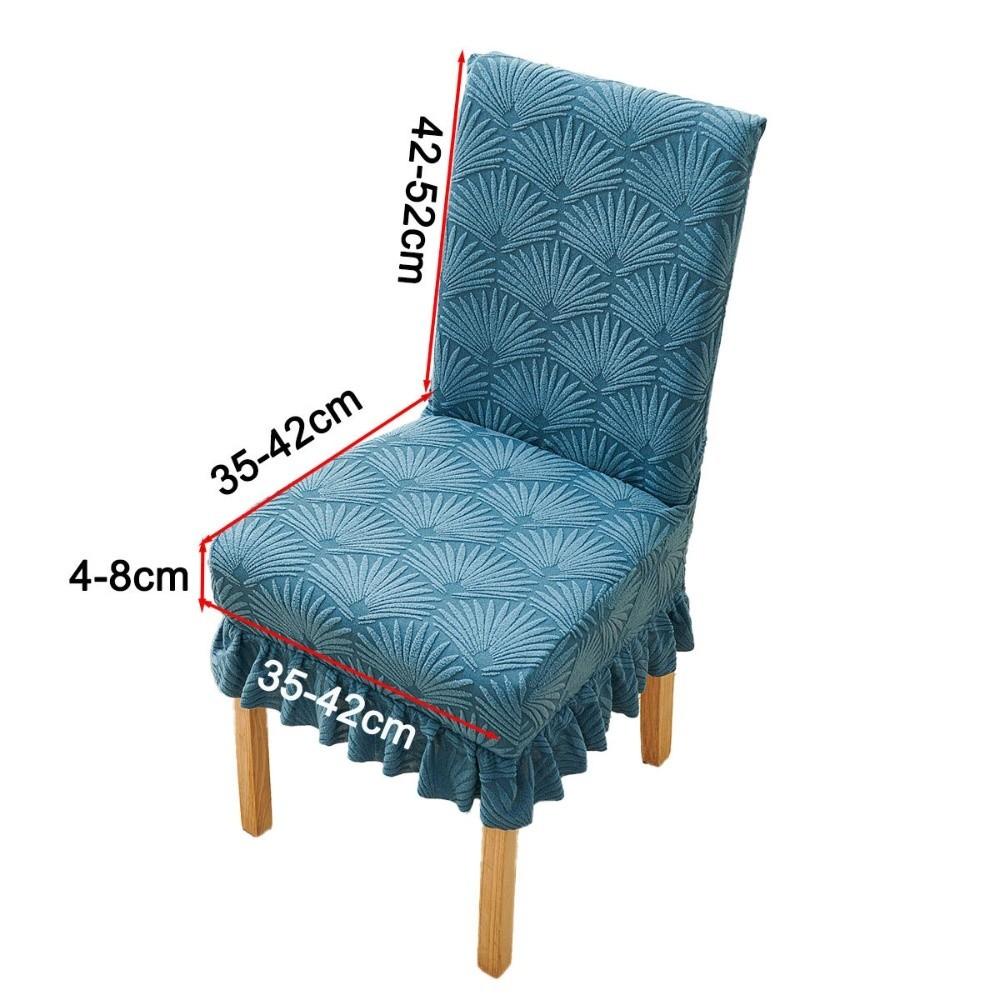 

Fashion High Back Dining Chair Cover Elastic Spandex Slipcover Stretch Chair Cover Stretch Jacquard Jacquard Chair Cover Kitchen темно-синий