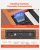 Weighted Digital Piano, 88 Keys Fully Weighted, Electric Piano Keyboard with Sheet Music Stand, Triple Pedal, Power Adapter, 280 Tones, Support