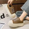 Ugly Cute Bread Shoes Women's New Little White Shoes In Autumn and Winter 2025 Heightened Thick-soled Velvet Casual Sports Board Shoes