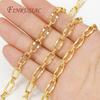 Multiple Styles 0.5-1 Meter 18K Gold Plated Roll Bulk Chains Cable Link Chains For Necklaces High Quality Jewelry Accessories