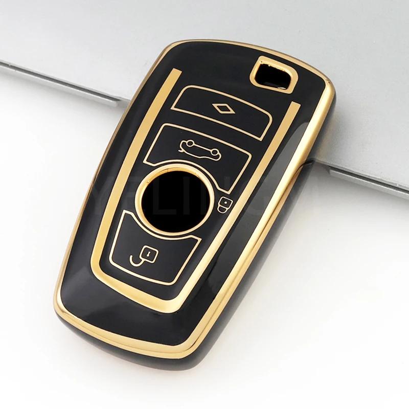 NEW Fashion TPU Car Key Case Cover for BMW 1 2 3 4 5 6 7 Series X3 X4 4 Buttons Auto Remote Shell Protect Accessaries