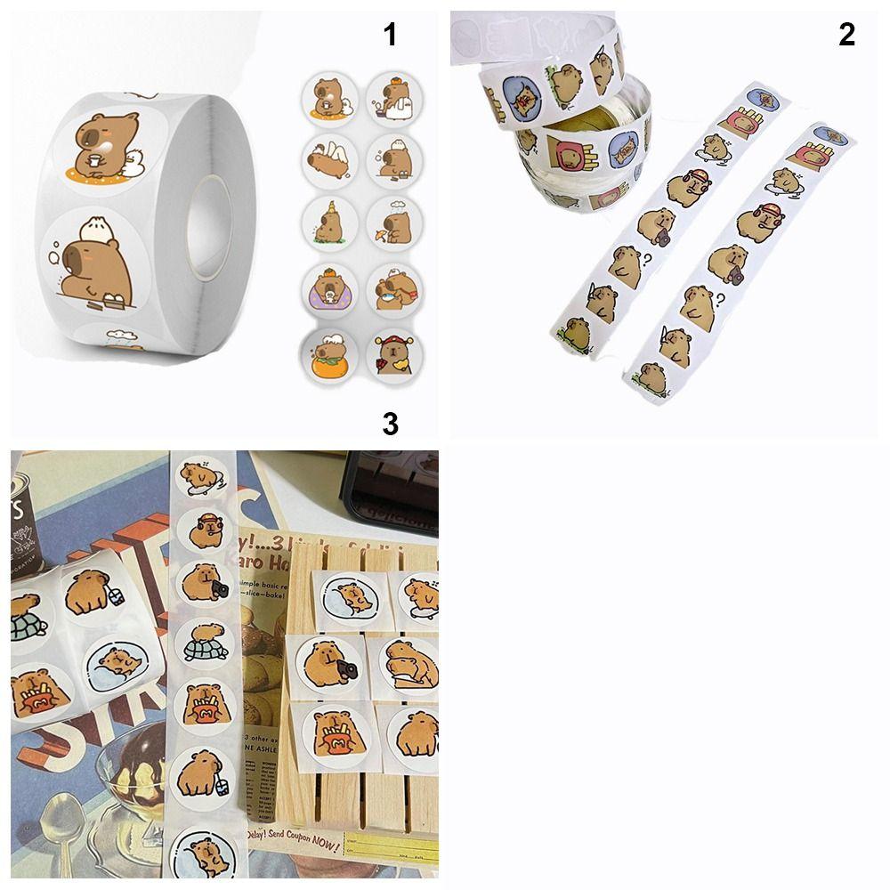500PCS Multicolor Cartoon Capybara Sticker Accessories Kawaii Graffiti Decal Scrapbook Sticker