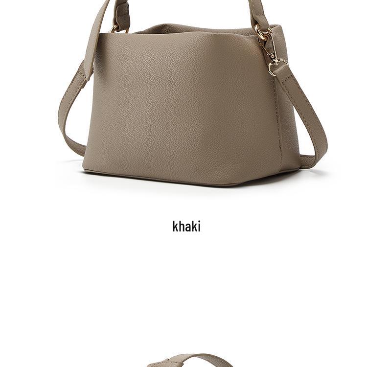 Korean Style Textured Bucket Bag 2025: New Large Capacity Crossbody Shoulder Bag