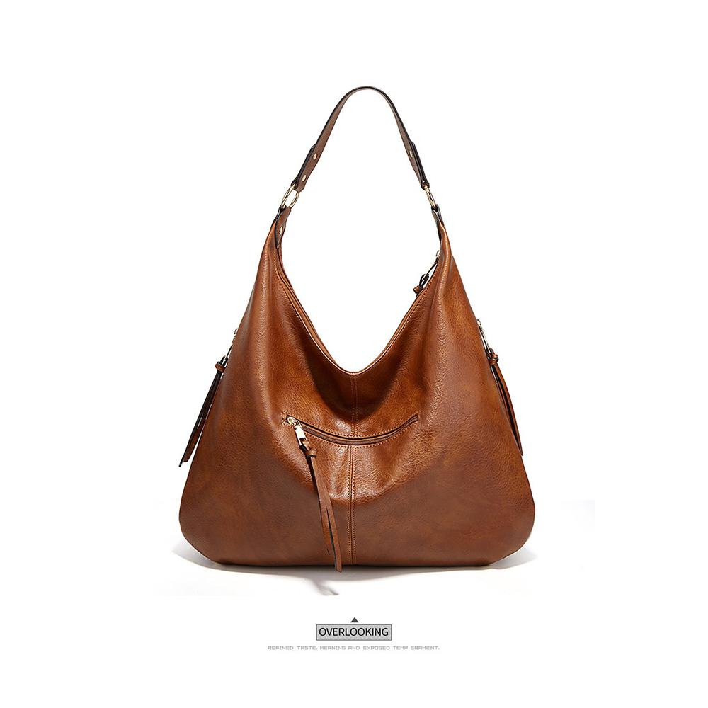 Damen-Tragetasche, Handtasche, PU-Leder, modische Hobo-Umhängetasche mit verstellbarem Schultergurt