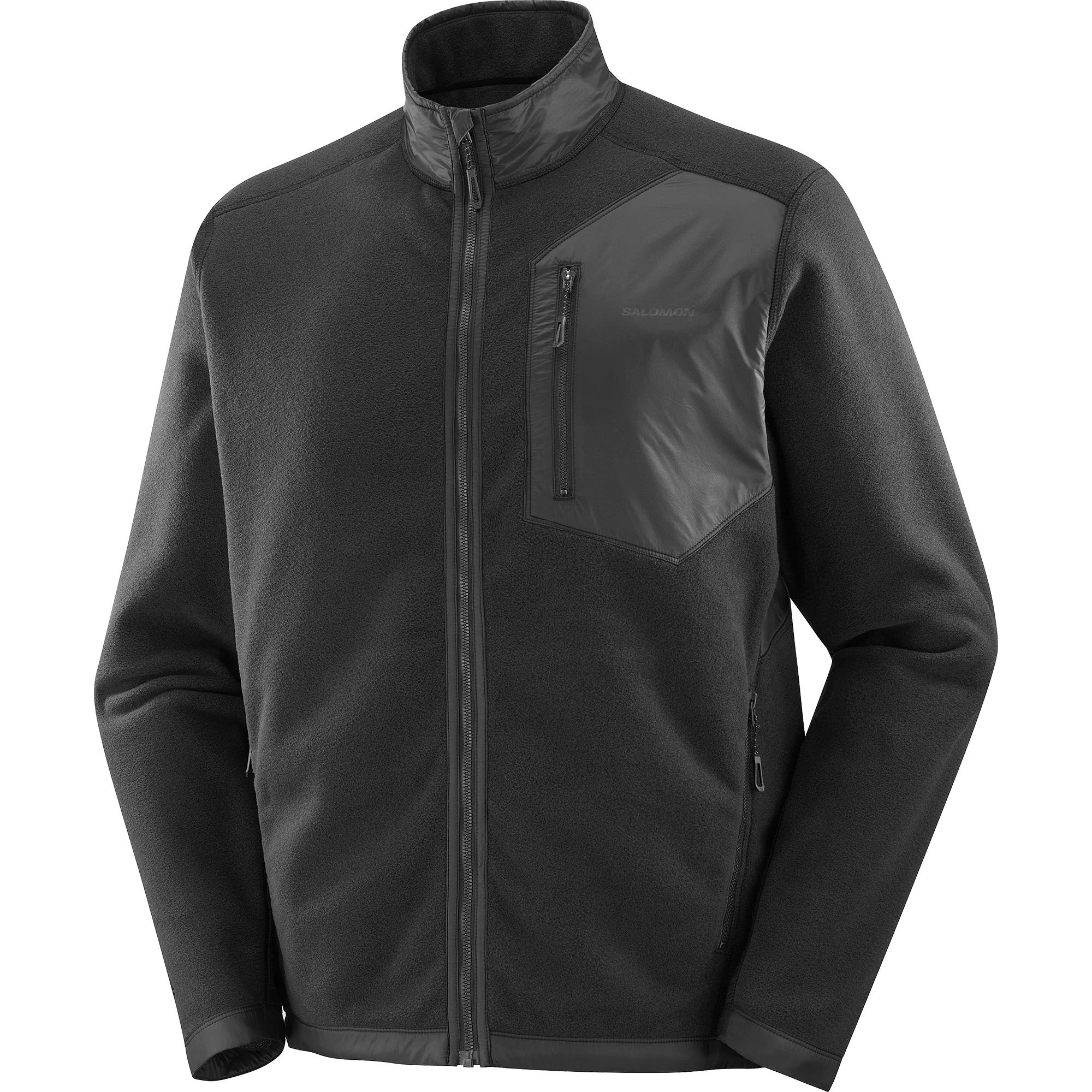 Salomon Chroma Warm Stand Collar Full Zip Mid Layer Fleece Jacket Men Jackets C27449 S