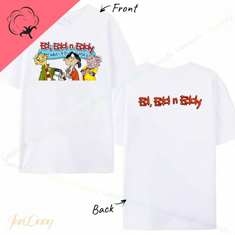 

Fashion Novelty Ed Edd N Eddy TShirts for Men Round Neck Cotton T Shirt Short Sleeve Tees Funny Tee Women Tshirt S