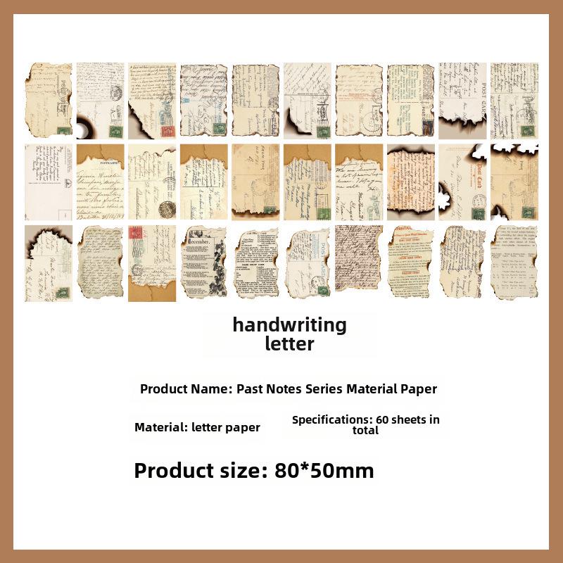 Past Events Retro Notebook: Cute Paper Handbook with 60 Decorative Non-Sticky Sheets