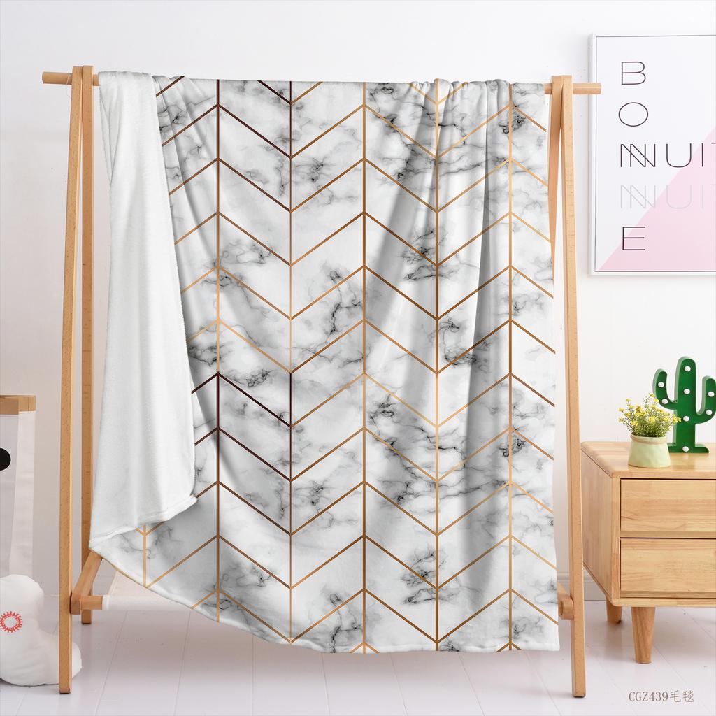 Böhmische Digital bedruckte Flanell Multilaterale Karodecke Decke Farbe Klecks