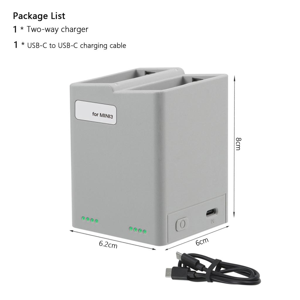 Two-way Digital Display Charging Hub Battery Intelligent Charger for DJI Mini 4 Pro/Mini 3 Pro Charging Butler Power Bank Drone