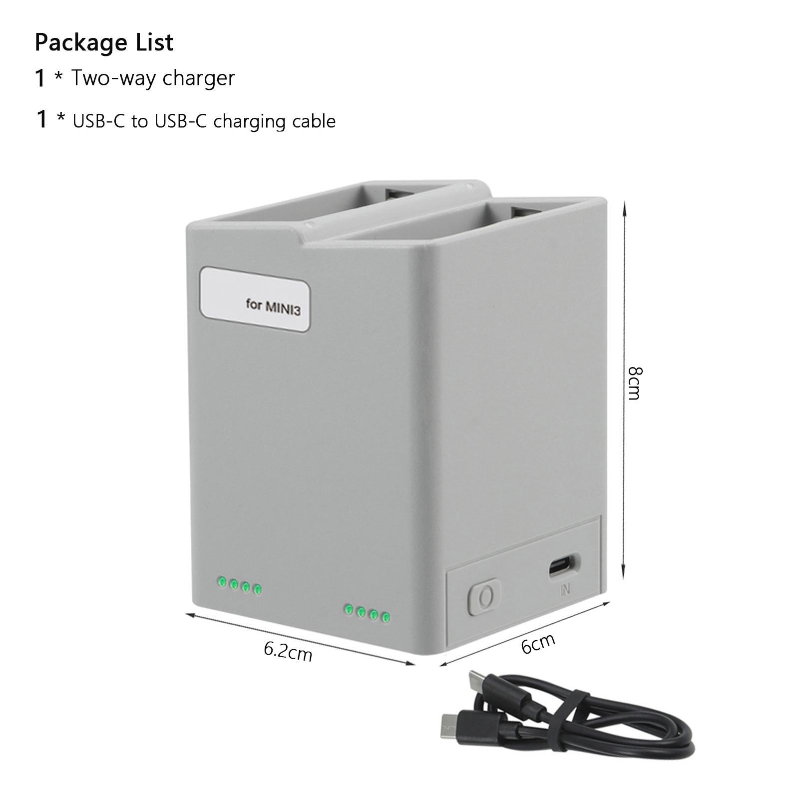 

Двосторонній цифровий дисплей Зарядний концентратор Батарея Інтелектуальний зарядний пристрій для DJI Mini 4 Pro/Mini 3 Pro Charging Butler Power Bank Drone