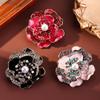 Studded  Dripping Oil Flower Brooches For Women Coat Jewelry Accessories Gifts