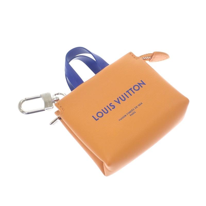 LOUIS VUITTON  M02699 Bag charm Orange/Navy leather Women