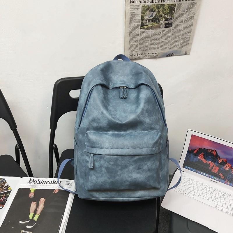 Casual Pu Leather Backpack For Students With Design For School And Travel