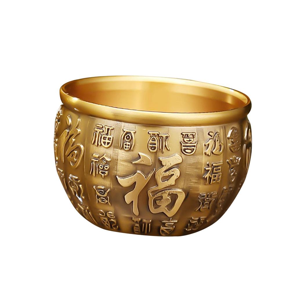 Chinese Brass Cylinder Floral Arrangements Decorations Craft Planter Vase Piggy Bank for Home Office Living Room Cabinet Wedding