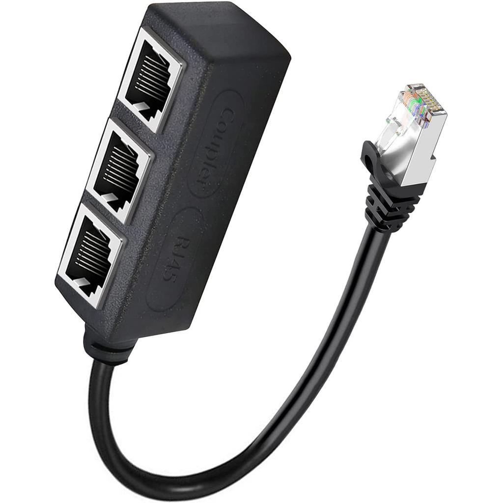 Ethernet Splitter, RJ45 1 Male to 4 x Female LAN Ethernet Splitter Adapter Cable Suitable Super Cat5,Cat5e,Cat6,Cat7 LAN Adapter