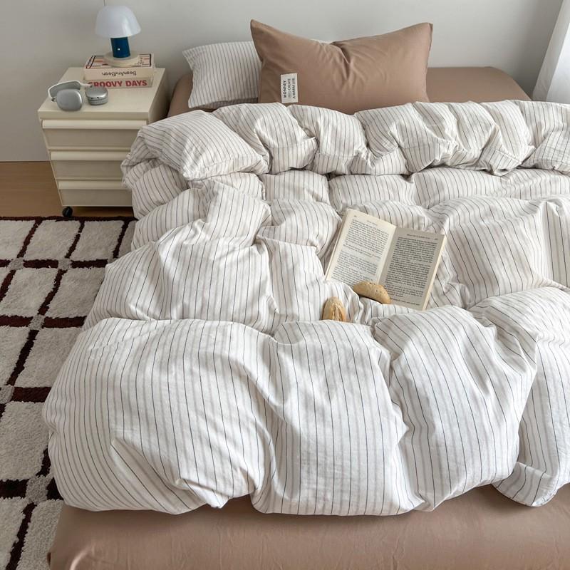 100% Cotton Bedding Set Ins Style Geometric Soft Breathable All Season Use