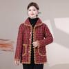 Winter Women's Plus Size Velvet Thickened Cotton Jacket - Warm & Stylish for Middle-Aged and Elderly