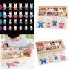 Wooden Childrens Toy With Little Rabbits Dress Up Puzzle For Learning And Play