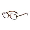  Fashion Women Small Rectangle Sunglasses Retro Leopard Shades UV400 Anti-Blue Light Glasses Frames