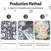 5D DIY Pearl Diamond Painting Kit Cute Baby Elephant Full Drill Embroidery Mosaic Art Home Wall Decor Gift