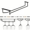1/2/3 Row Under Cabinet Stemware Holder 27/35cm Hanging Cup Holder Upside-down Wine Glass Rack Bar