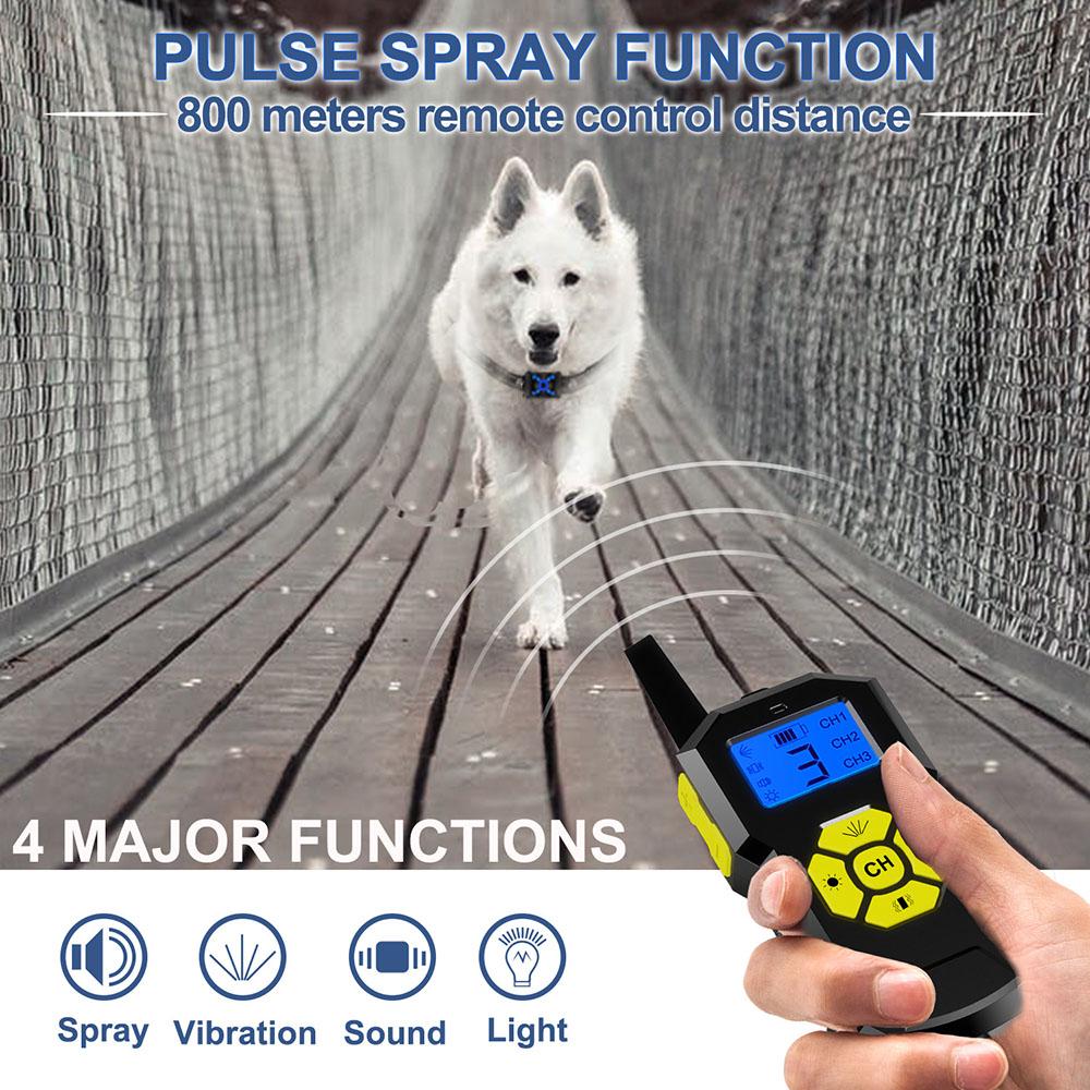 For 1 Dog T500 CITRONELLA SPRAY DOG TRAINING COLLAR WITH REMOTE