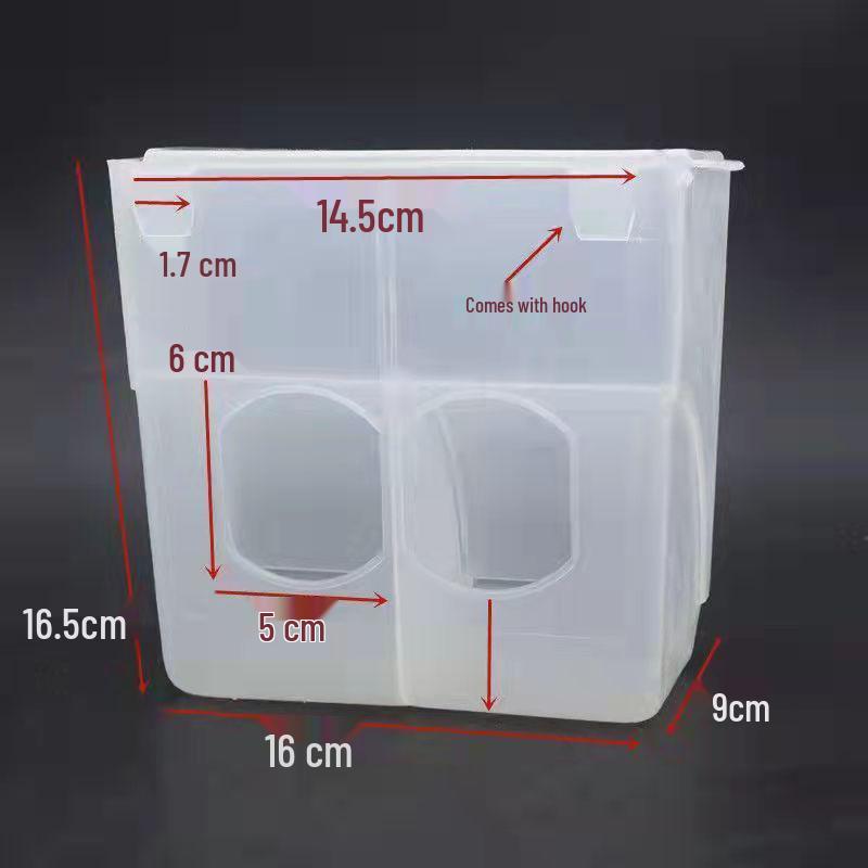 Pigeon Food and Water Dispenser with Lid - Anti-Spill Feeder Trough