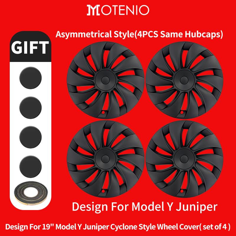 4PCS for New Tesla Model Y 2025-2026 Juniper 19in Turbine Style Hubcap Rim Cover Accessories Hub Cap Automobile Wheel Cap
