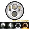 LED Motorbike Auxiliary HeadLights 5.75" LED Scooter Headlamp Assembly Motorcycle LED Headlight for Harley Motorcyle