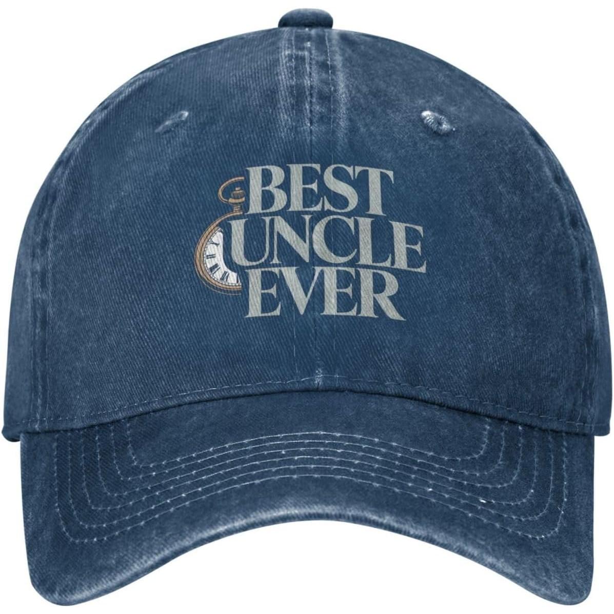 Best Uncle Ever Pocket Watch Graphic Cotton Baseball Cap Casual Adjustable Gifts for Unisex Can Be Adjusted
