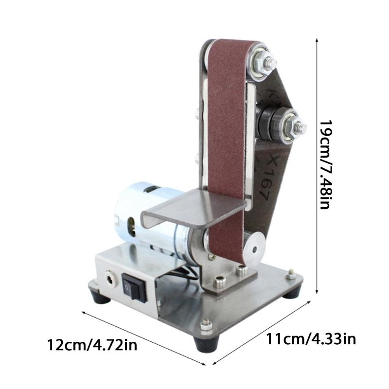 Compact Belt Grinder Small Belt Grinding Tool Simple Operate for Sharpening & Sanding Tasks Featuring 7 Speed Setting