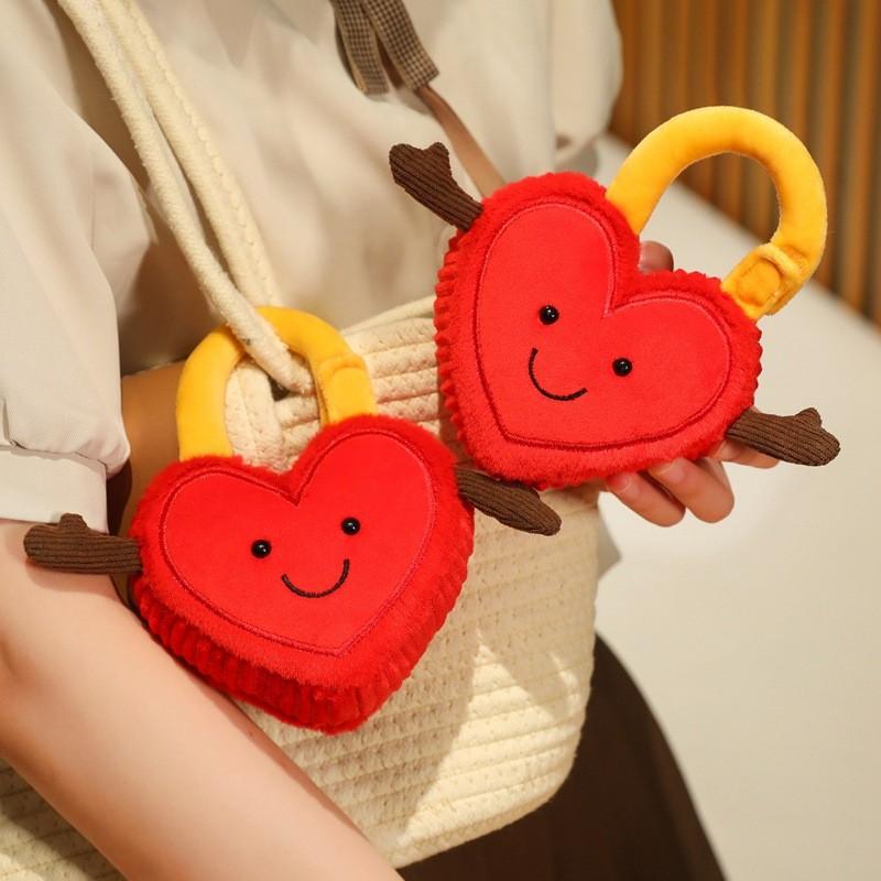 Heart Lock Plush Toy Couple Gift For Valentines Day Romantic Decor