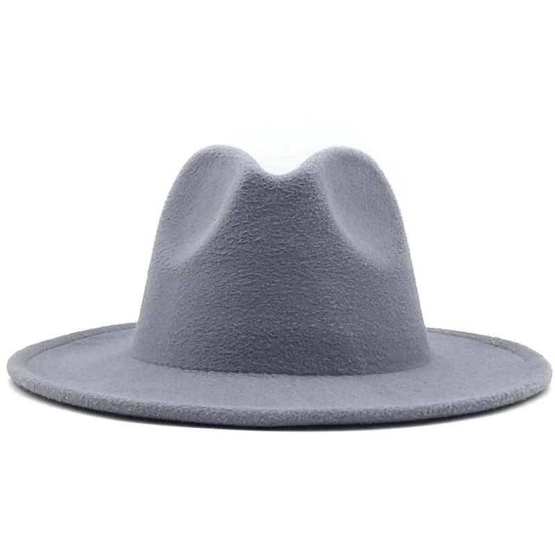 eBay autumn and winter new black woolen top hat European and American fashion jazz hat color