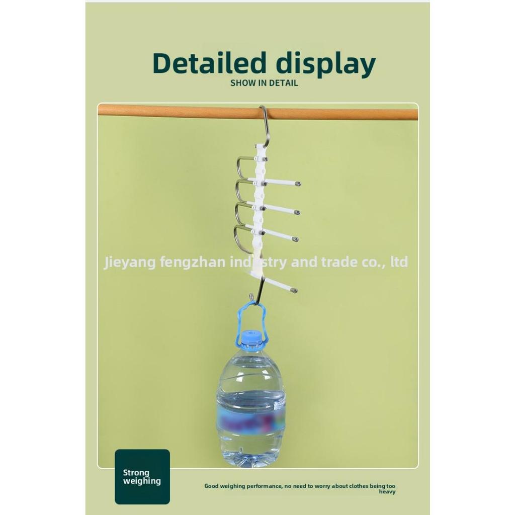 Platzsparender 9-lagiger Metall-Hosenbügel mit Anti-Rutsch-Beschichtung, Edelstahl-Design, inklusive 5 Haken, reduziert 80% Unordnung, für enge Jeans und Denim-Stoffe