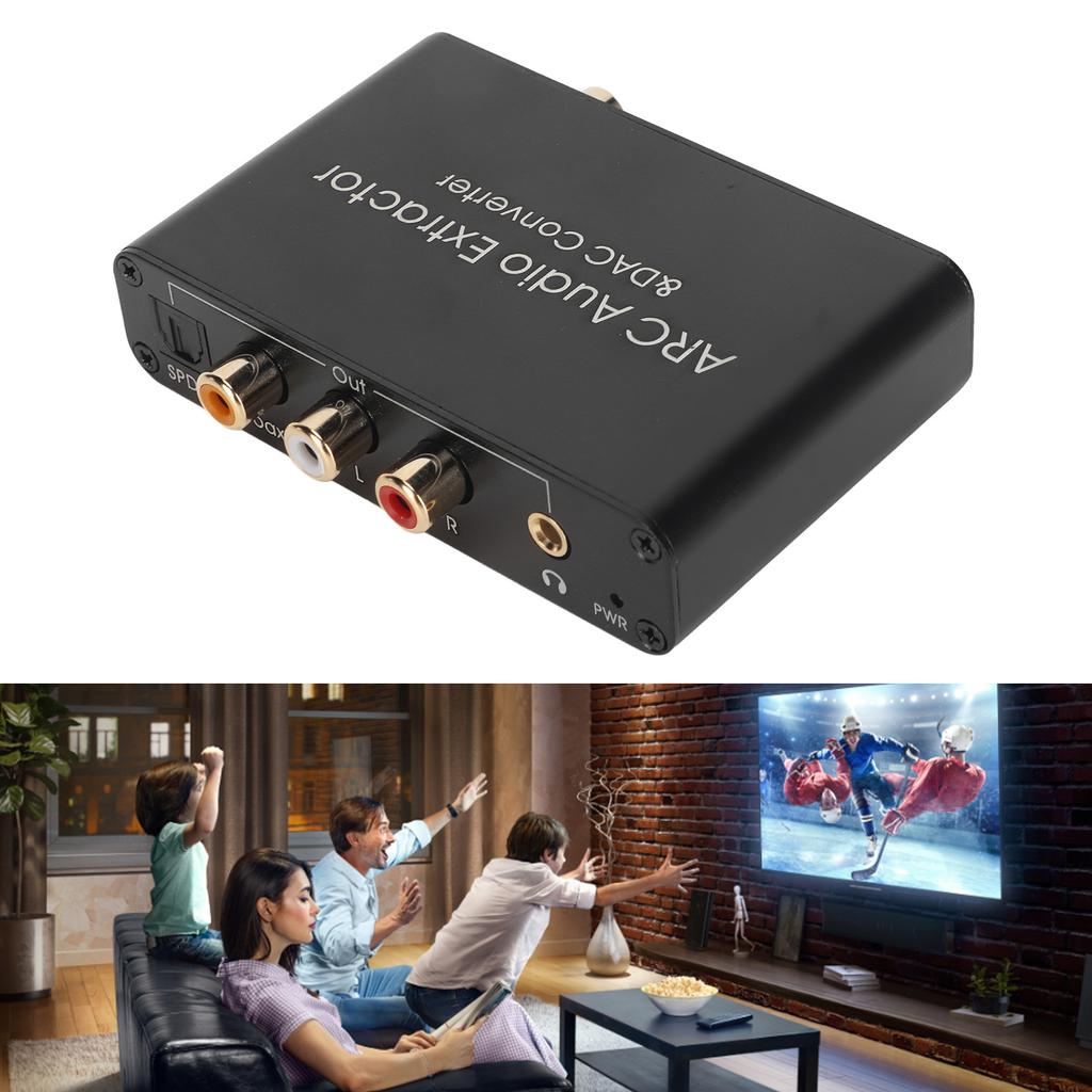Digital Analog Sound Converter Optical SPDIF Support 5.1 Channel HD Output ARC Sound Extractor for Home Cinema